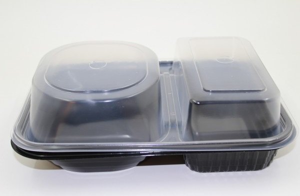 Policap 2 Bölmeli Hamburger Kabı Set ( 400 Adet )