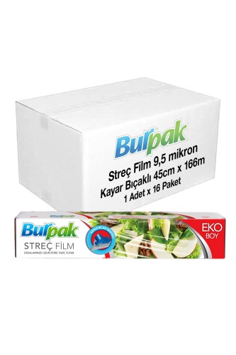 Burpak Wrap Streç Film 45 x 166 Mt 10 Mic Kutulu ( 16 Adet )