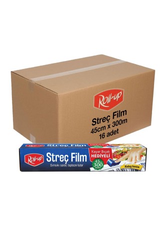 Roll-Up 45 x 300 Mt Streç Film 8 Mic ( 16 Adet )