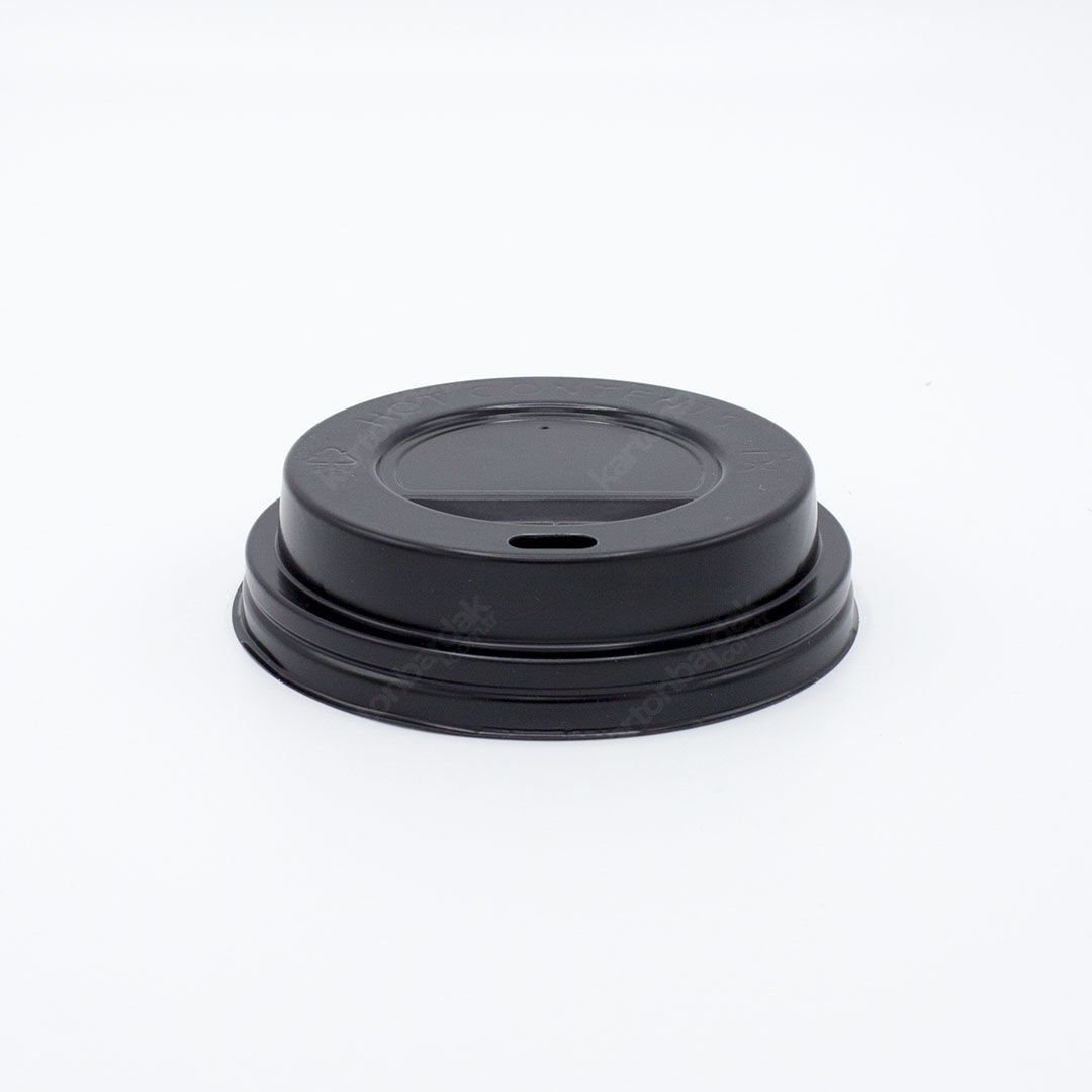 Bencup 80 mm Karton Bardak Kapağı Siyah (1000'li)